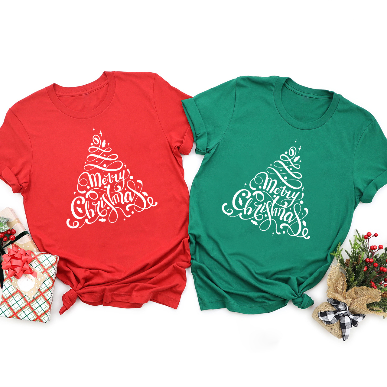 Merry Christmas Tree Family Matching Shirt