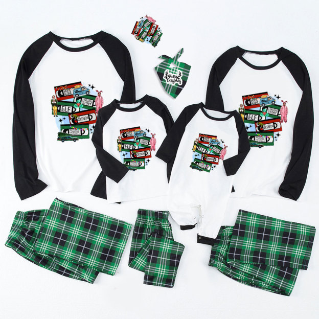 Christmas Music Cassette Family Matching Pajamas