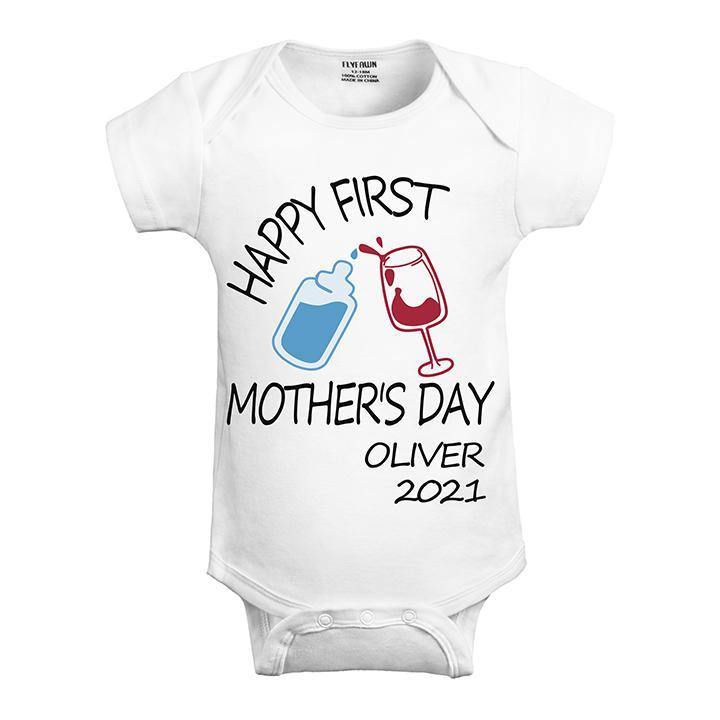 Personalized Baby Bodysuit (Happy Mother's/ Father's Day Cheers)