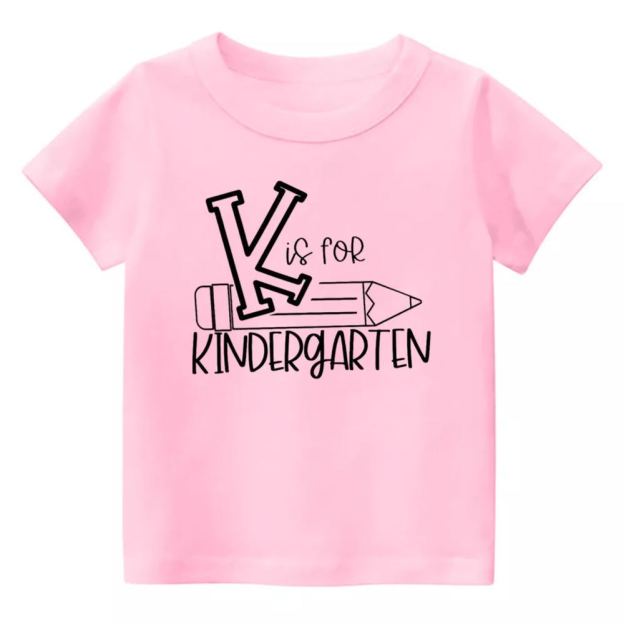 K Is For Kindergarten Kids Shirt