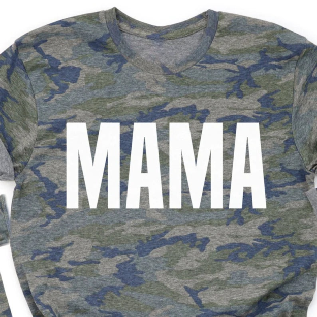 Matching Mama & Me Camo Bodysuit & Shirts