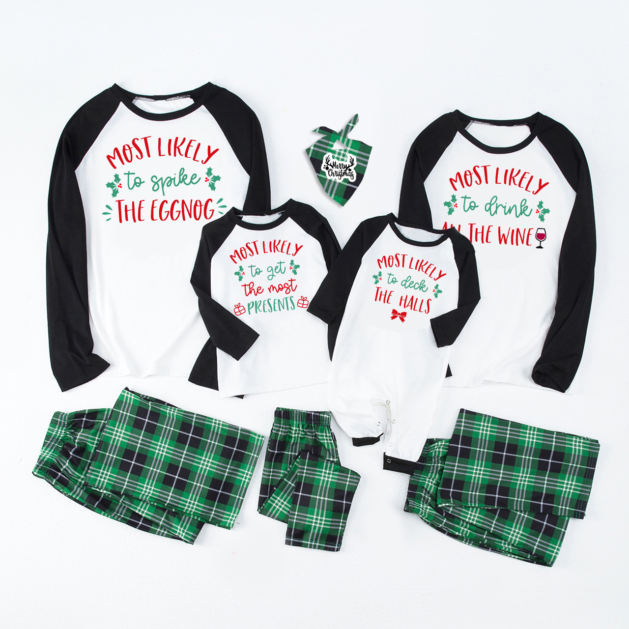 Most Likely Leaves Christmas Family Matching Pajamas