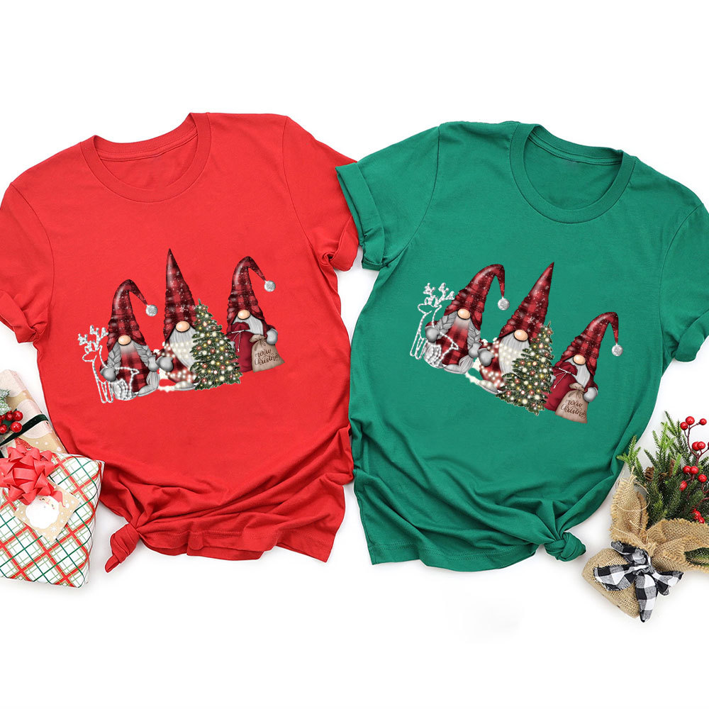 Buffalo Plaid Gnomes Christmas Family Matching Shirt