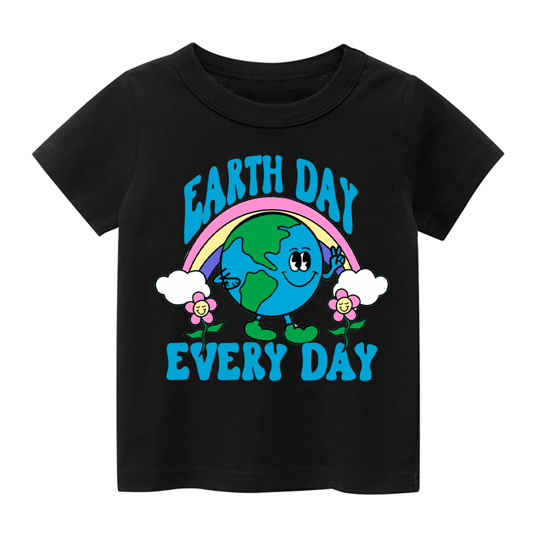 Retro Design Earth Day Every Day Toddler Shirt