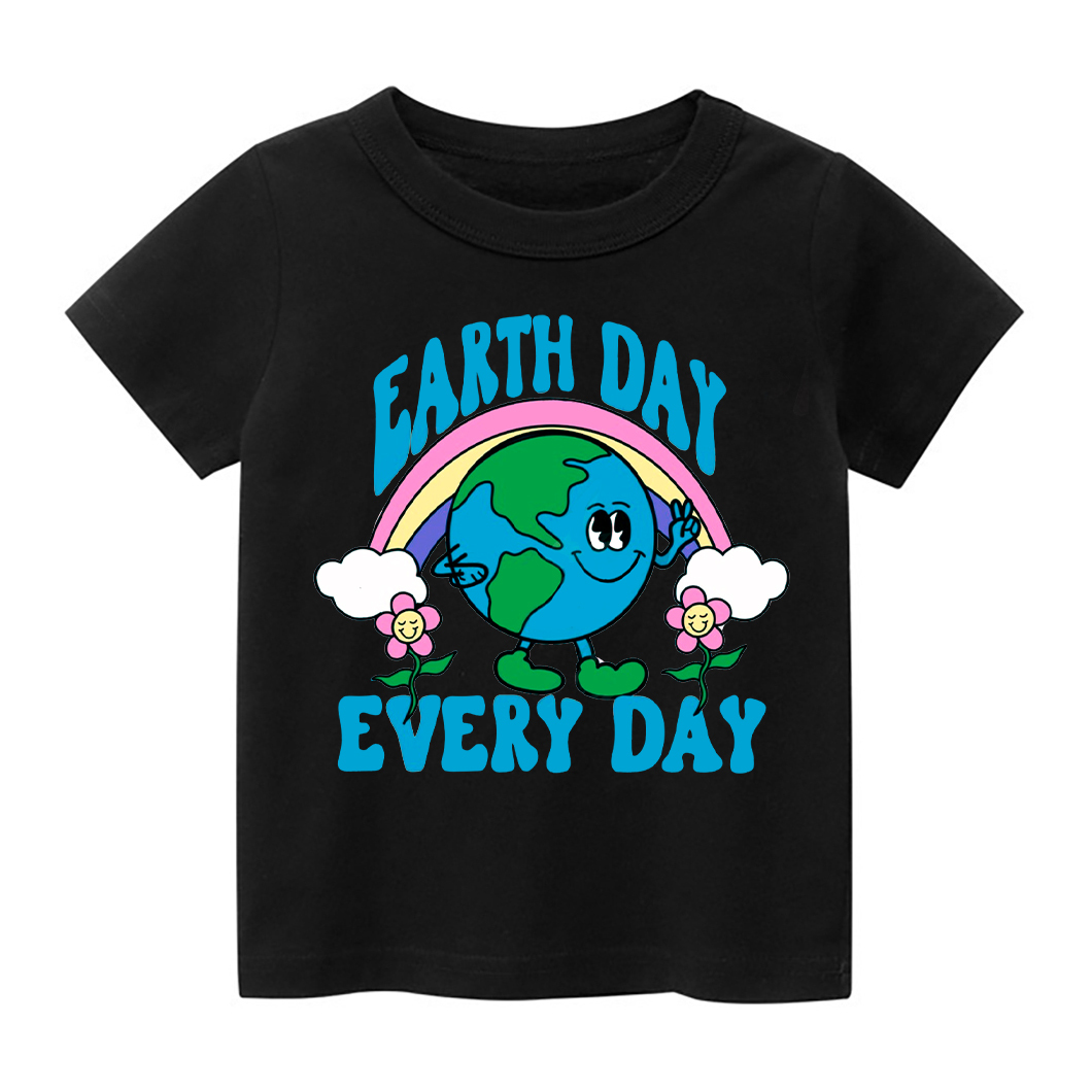 Retro Design Earth Day Every Day Toddler Shirt