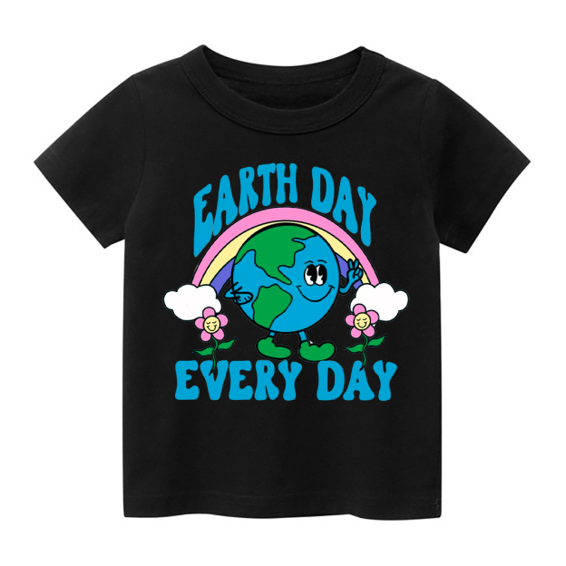 Retro Design Earth Day Every Day Toddler Shirt