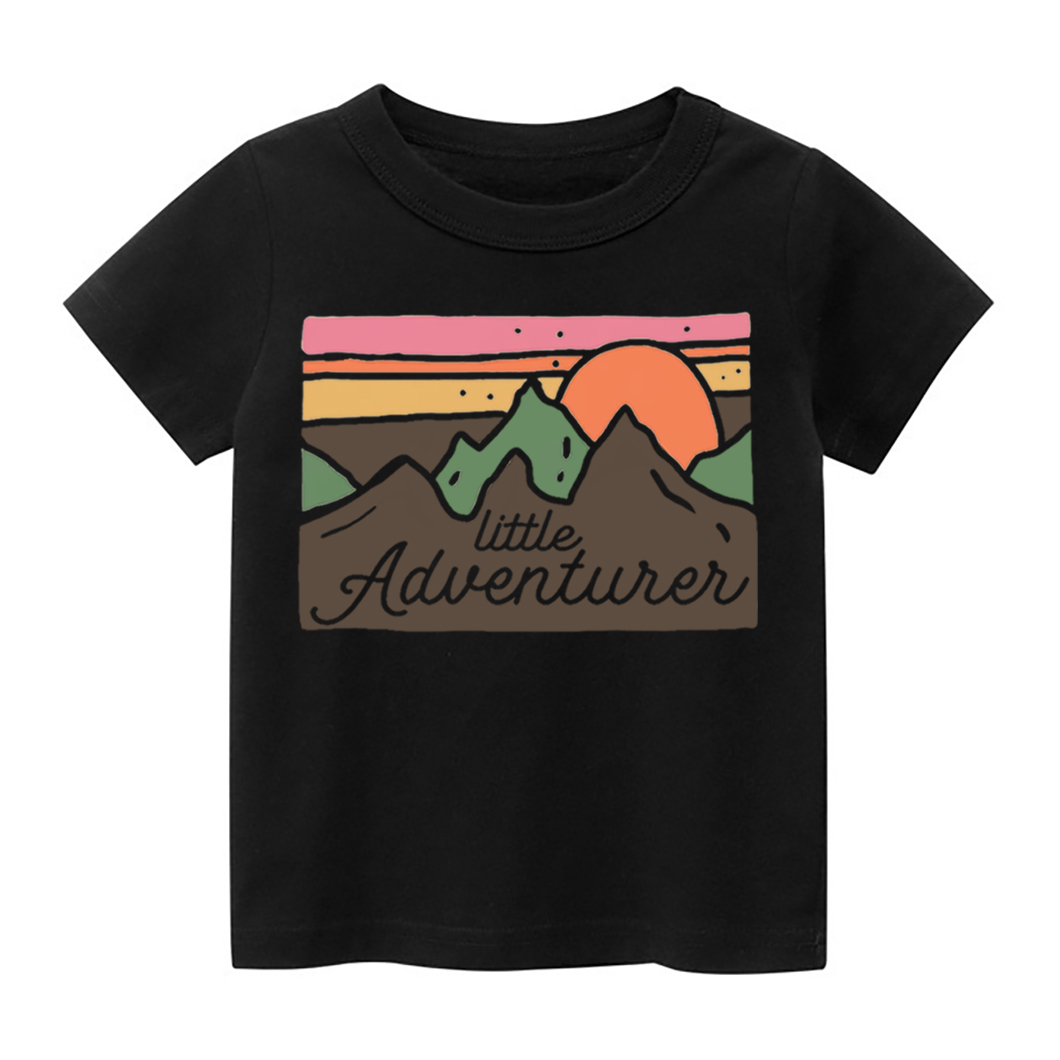 Little Adventurer Cute Mountains Kids T-Shirt