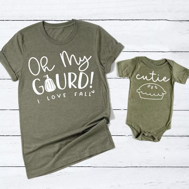 Mommy and Me Oh My Gourd Family Matching Shirt 