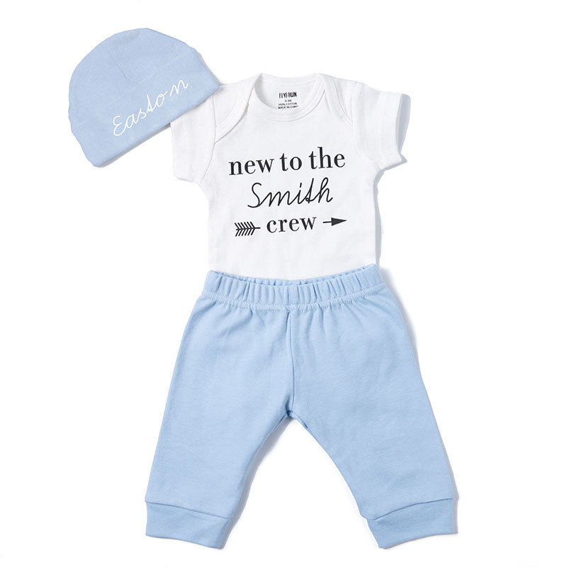 Personalized Baby Outfit Sets (New To The Crew)