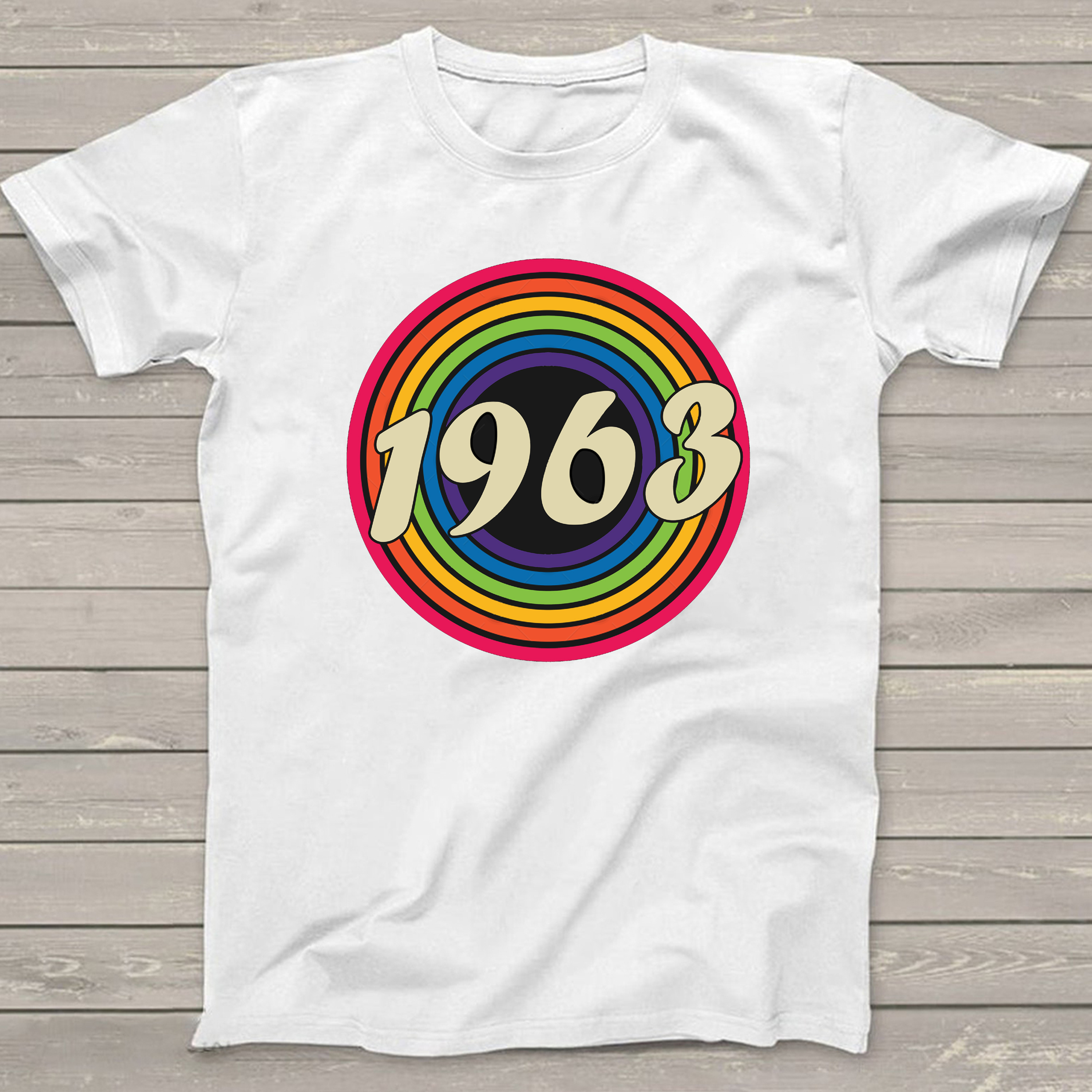 1963 Retro Rainbow Style Grandpa Shirt