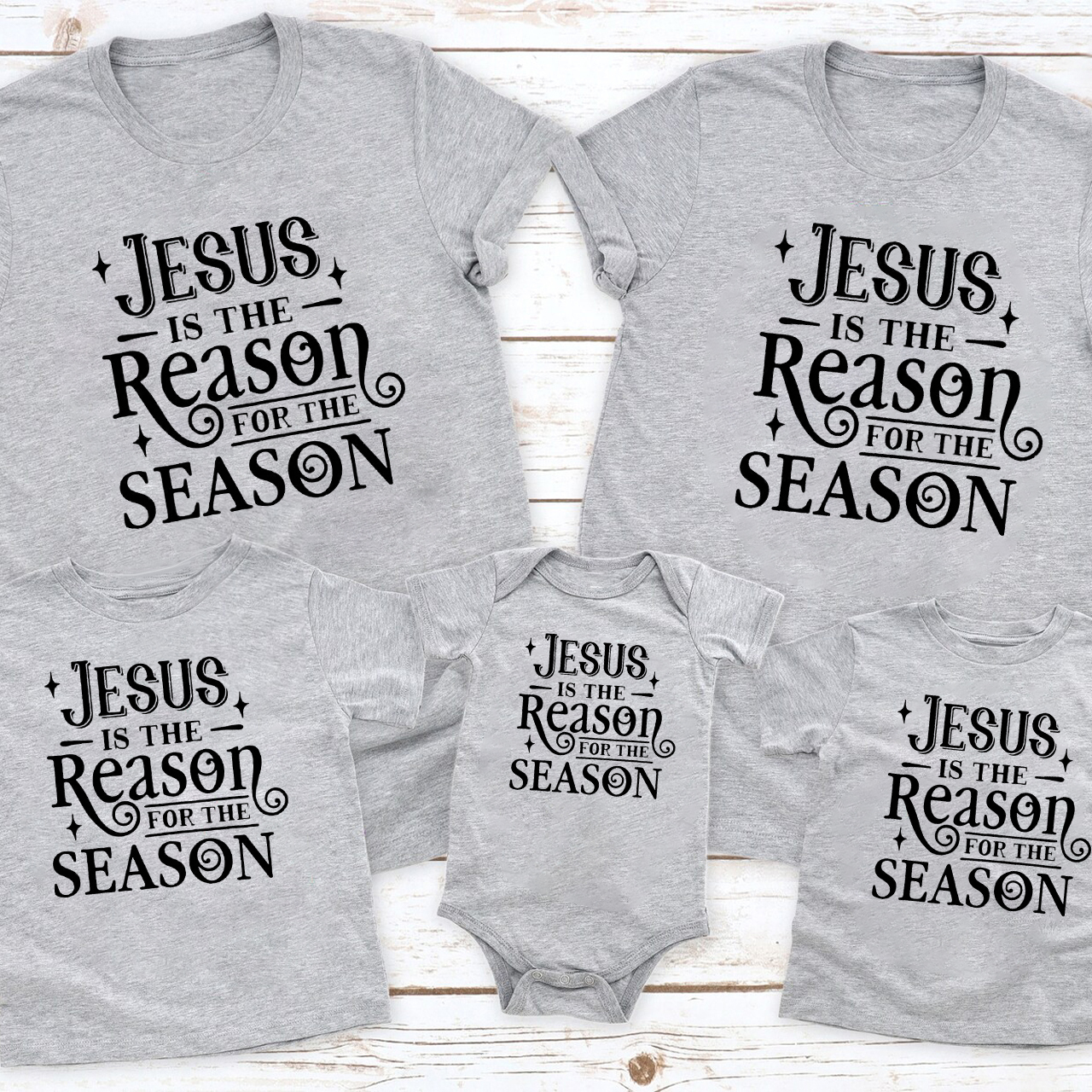 Jesus Is The Reason For Season Christmas Family Matching Shirt