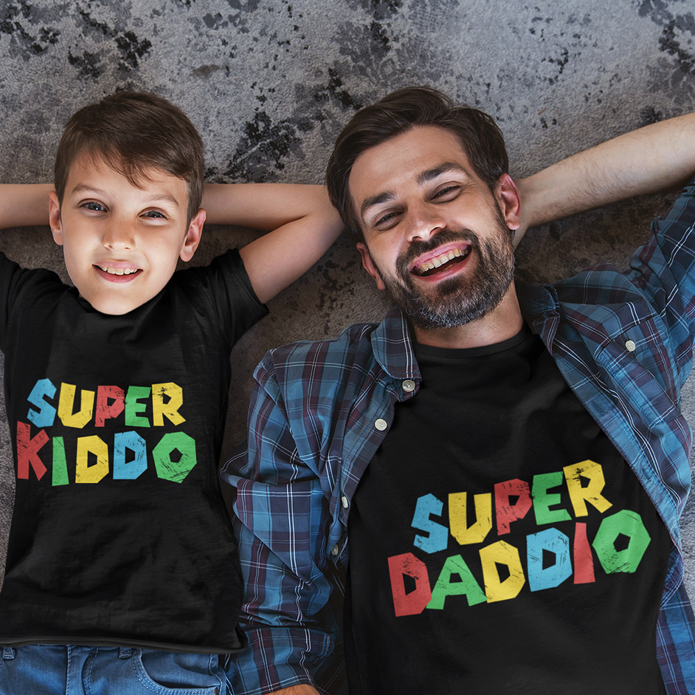 Super Dad Fathers Day Shirt & Baby Bodysuit