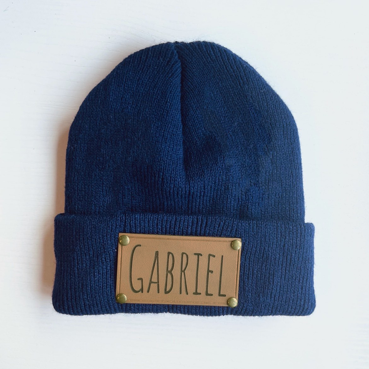 Signature Beanie/hat (Vegan Leather Patch)