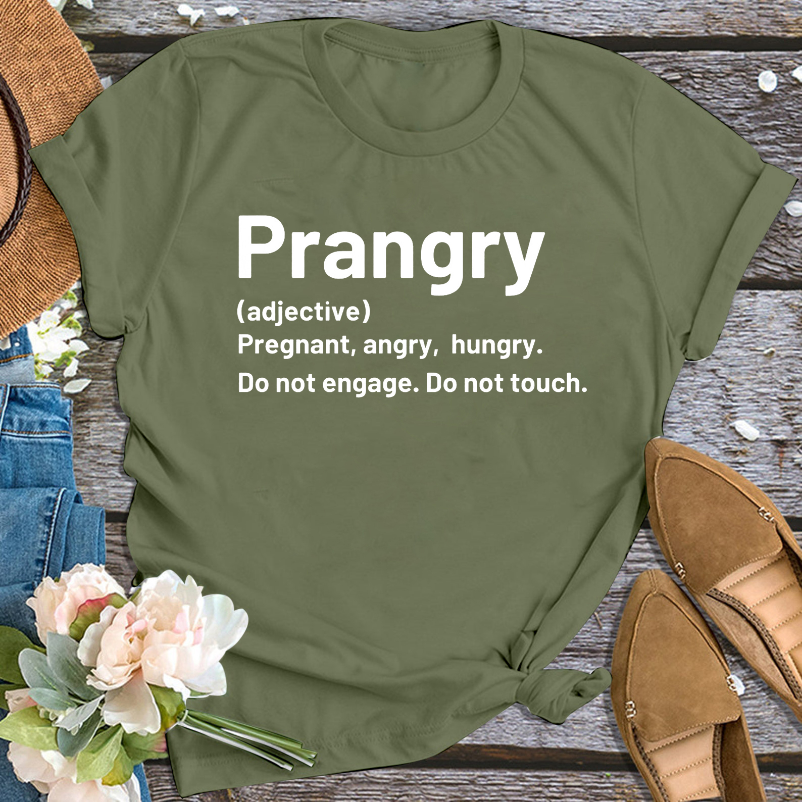 Prangry Mama Pregnancy Announcement Shirt
