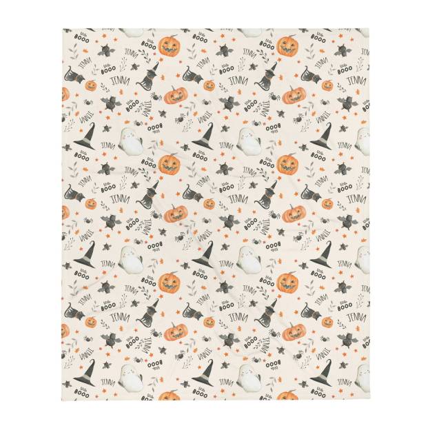 Wizard Hat Halloween Flannel Blanket