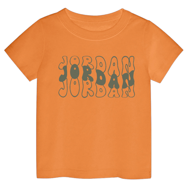 Custom Kids Shirt With Retro Wavy Name 