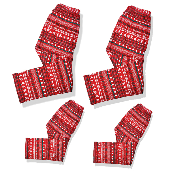 Image of Winter Snowflake+Christmas Loungewear Family Matching Pajama Pants With Pockets