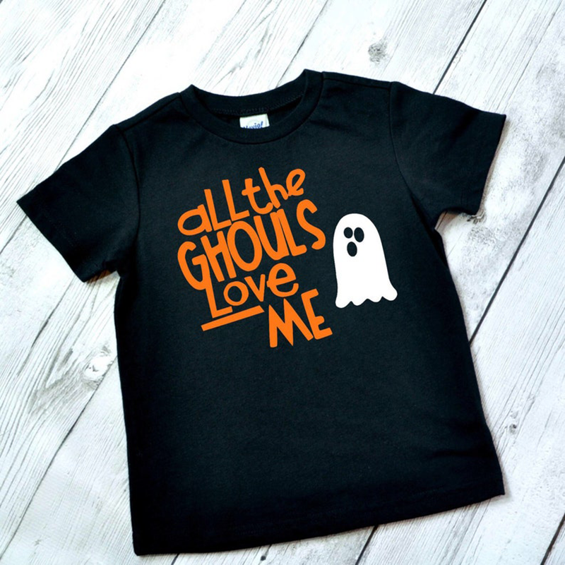 Boys Halloween Shirt - All The Ghouls Love Me