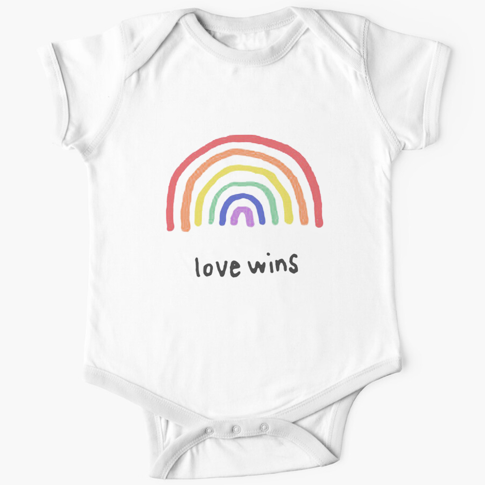 Love Wins Rainbow LGBTQ Baby Bodysuit