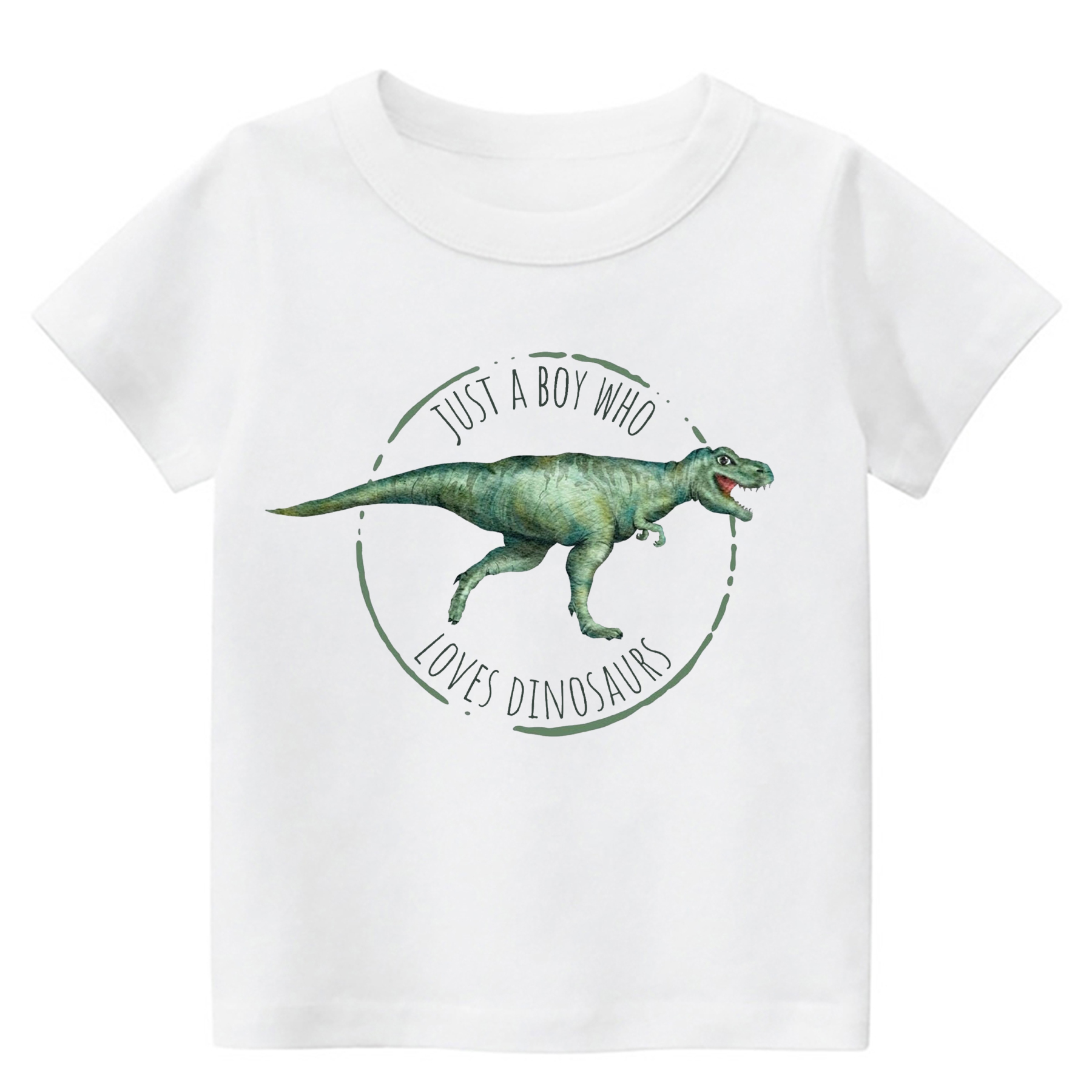 Just A Boy Who Loves Dinosaurs Kids Shirt