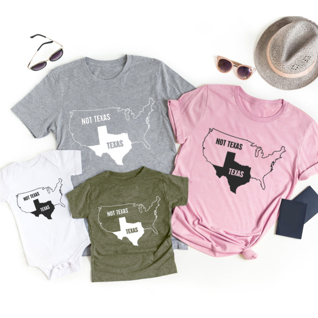 Funny Texas & United States Family Matching Shirts