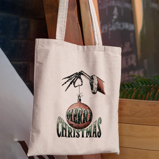 Merry Christmas Ball Christmas Tote Bag