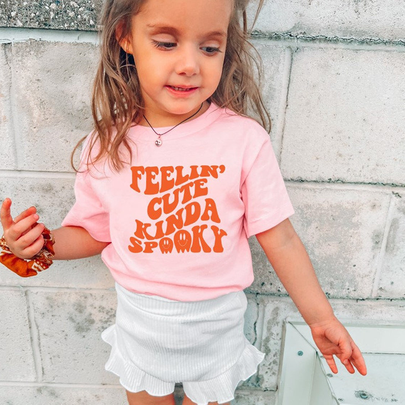 Feelin' Cute Kinda Spooky Toddler Halloween Shirt