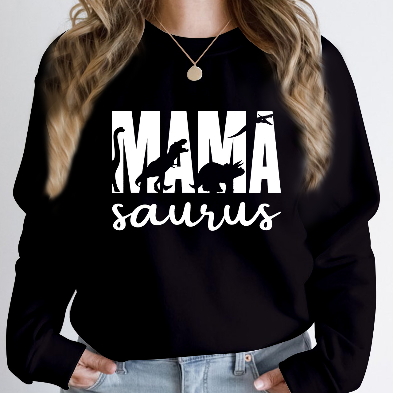 Strong Mama Dinosaur Sweatshirt