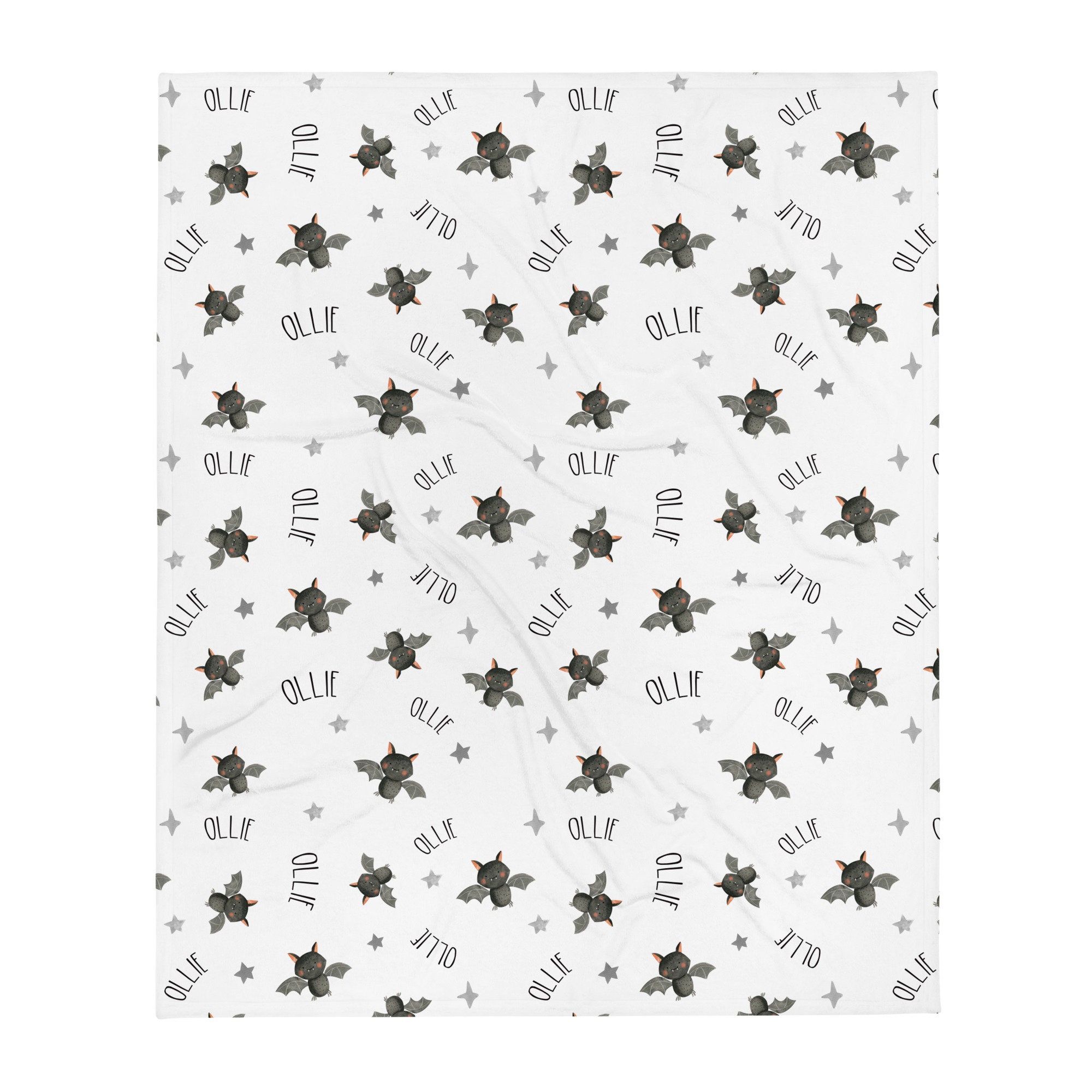 Baby Bat Halloween Flannel Blanket