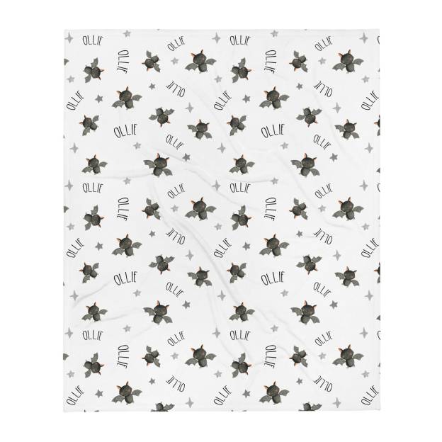 Baby Bat Halloween Flannel Blanket