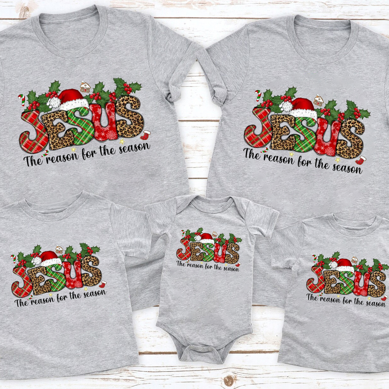 Reason For The Season Christian Christmas Family Matching Shirt