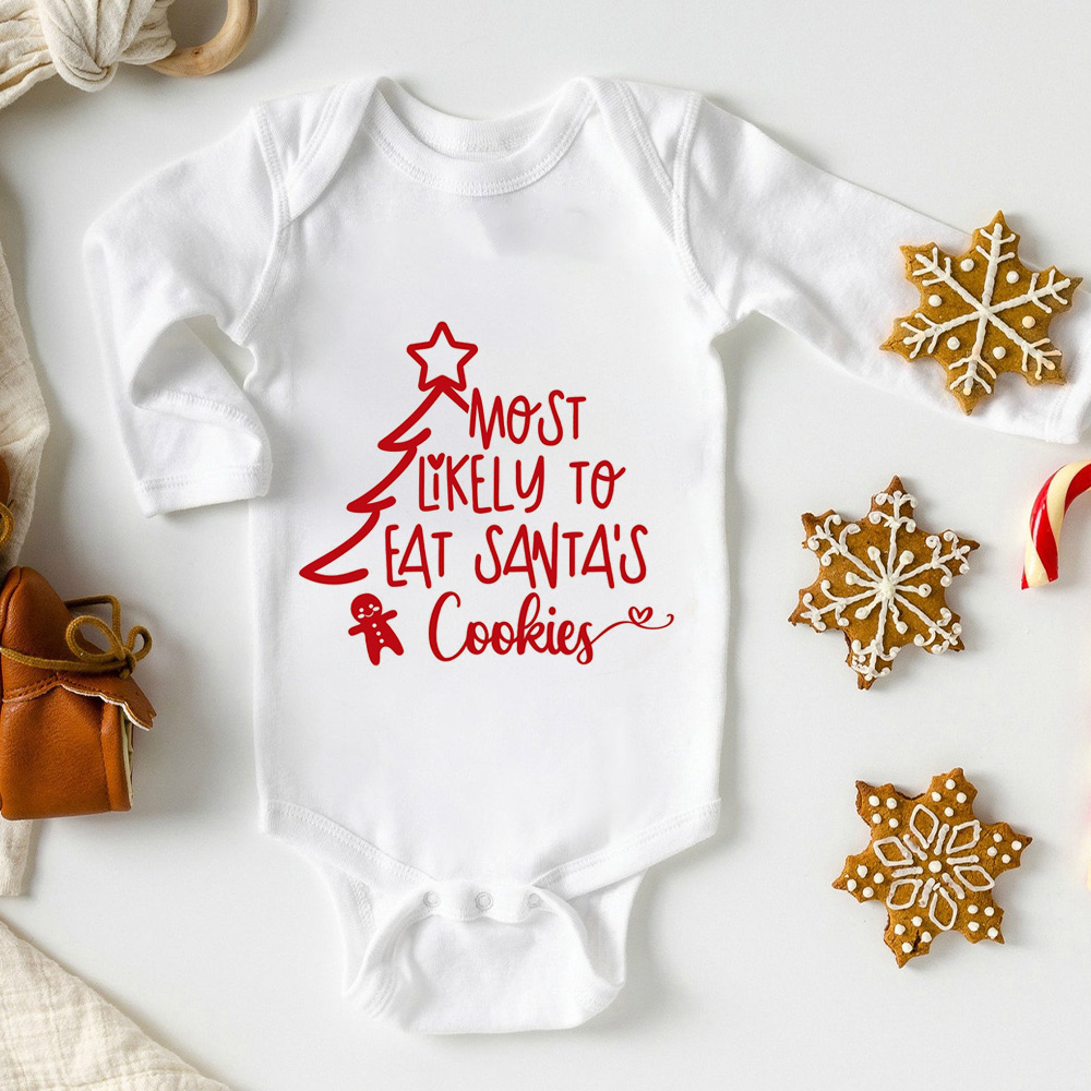 Most Likely To Eat Santa's Cookies Baby Bodysuit