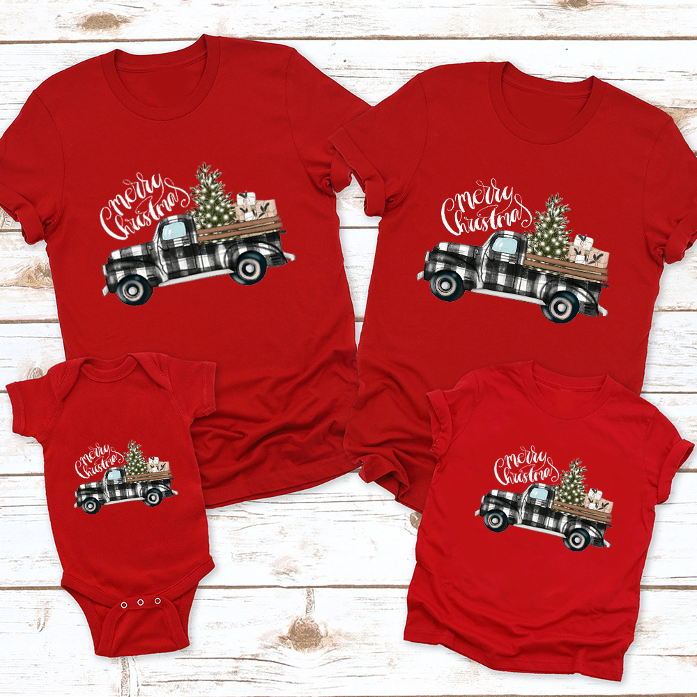 Christmas Tree&Truck Family Matching Shirt