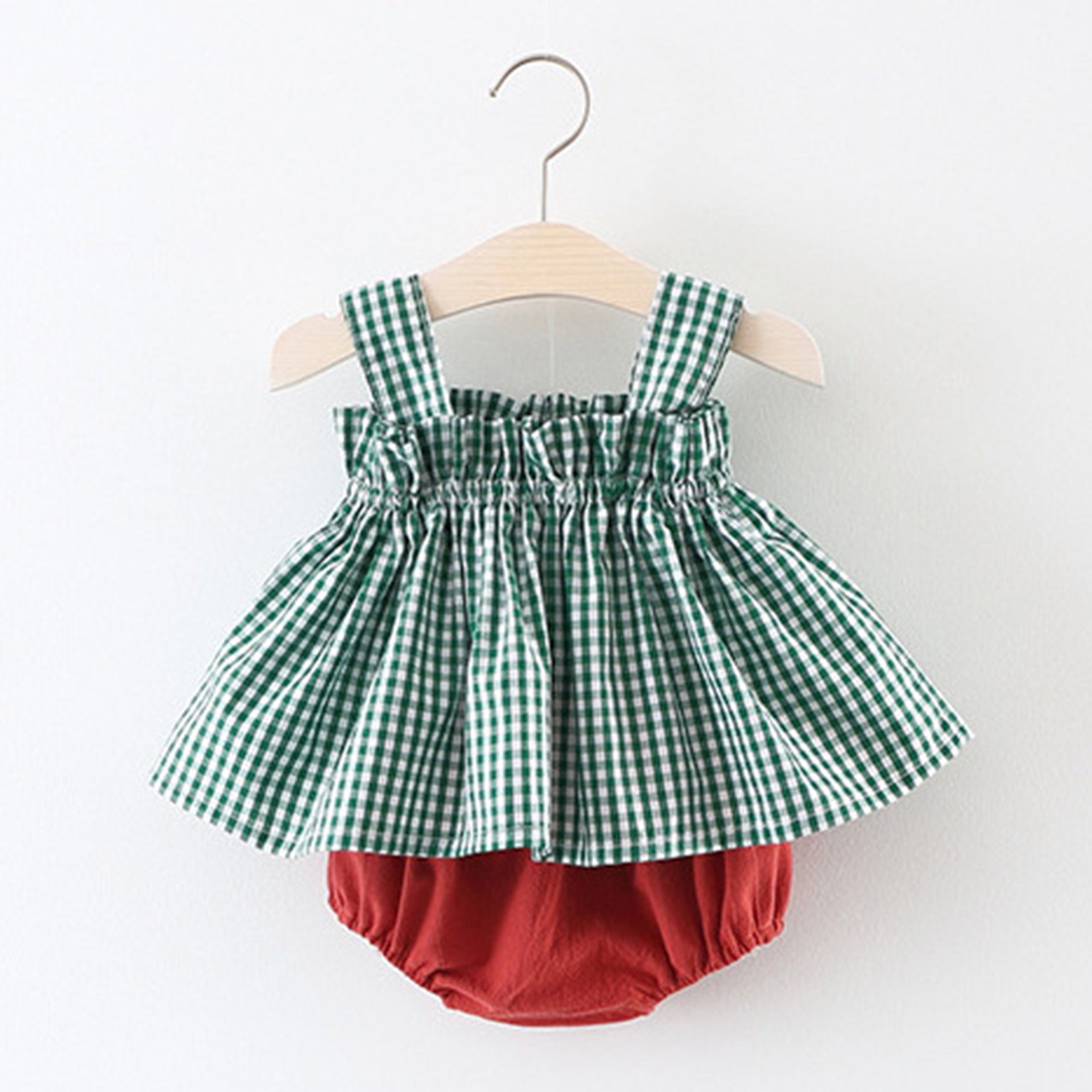 Baby Girl Summer Lattice Outfit Set
