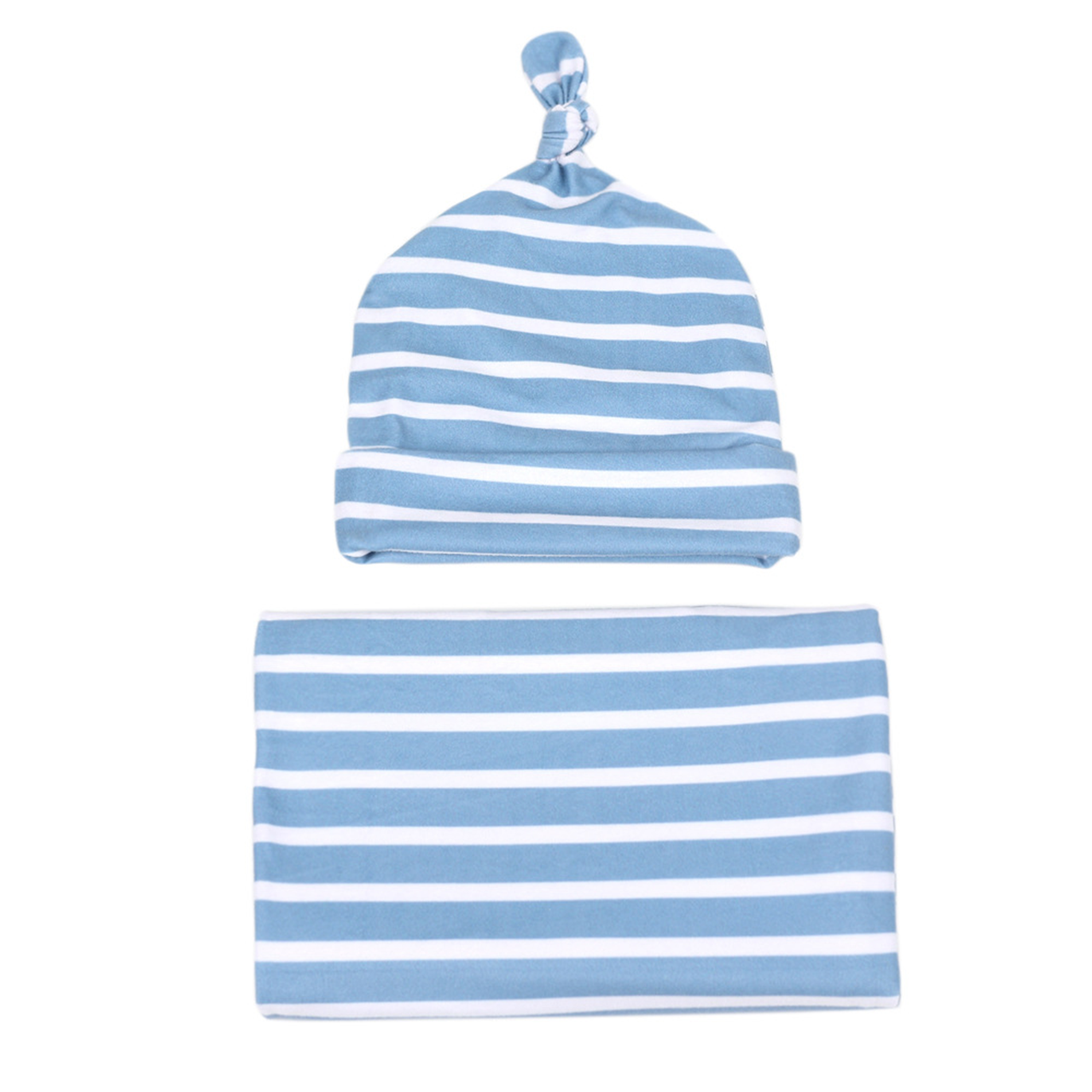 Blue Stripe Swaddle & Headband Set SaleBeepumpkin™