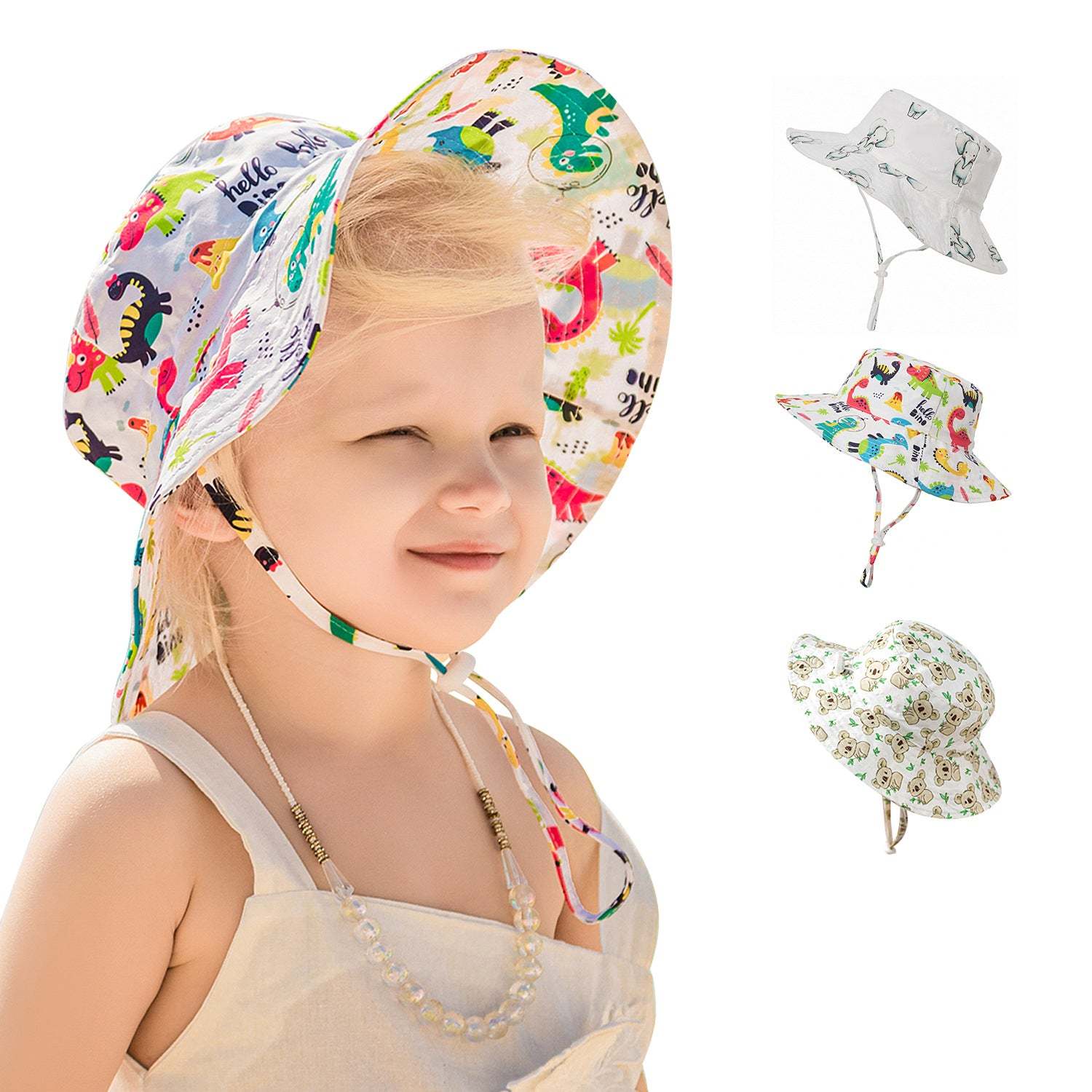 Baby Sun Hat - Seersucker Infant Sun Hat