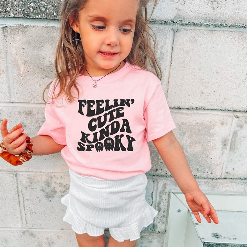 Feelin' Cute Kinda Spooky Toddler Halloween Shirt