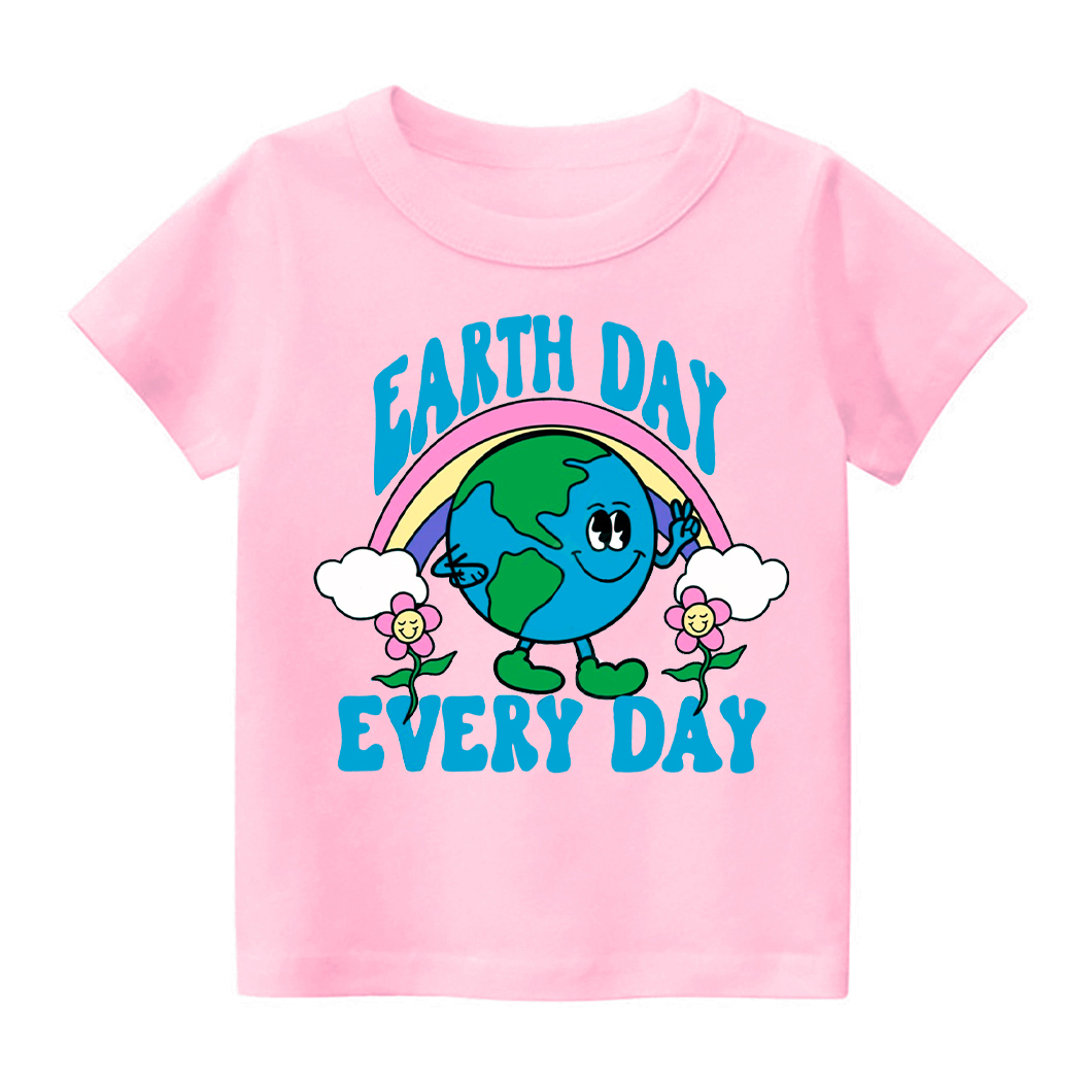 Retro Design Earth Day Every Day Toddler Shirt