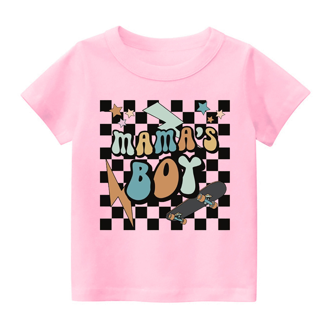 Mama's Boy Retro Skater Kids T-Shirt