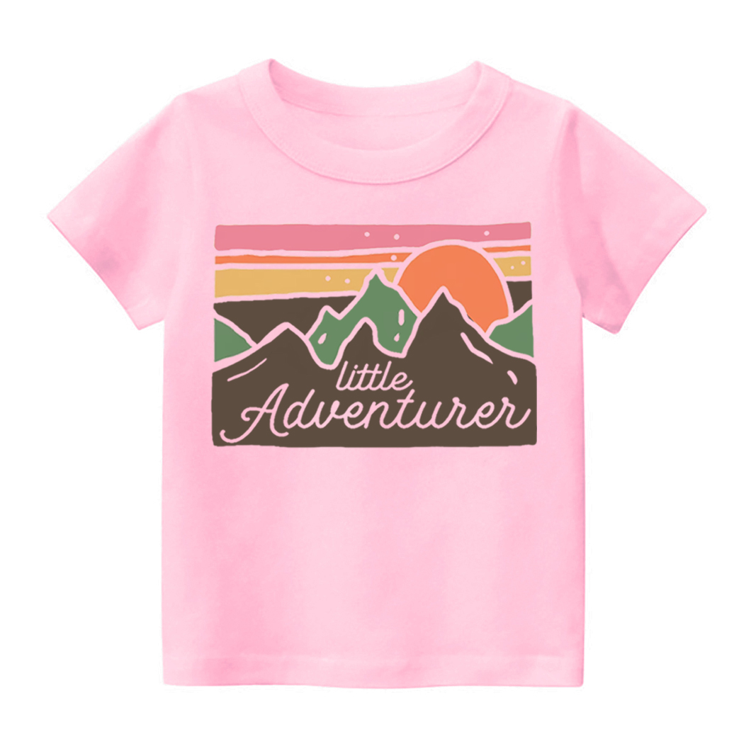 Little Adventurer Cute Mountains Kids T-Shirt