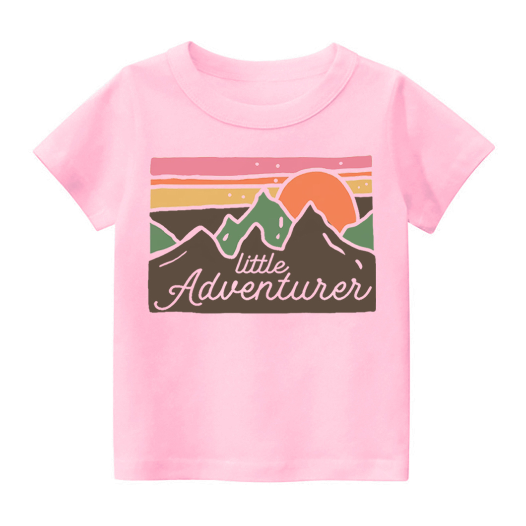 Little Adventurer Cute Mountains Kids T-Shirt