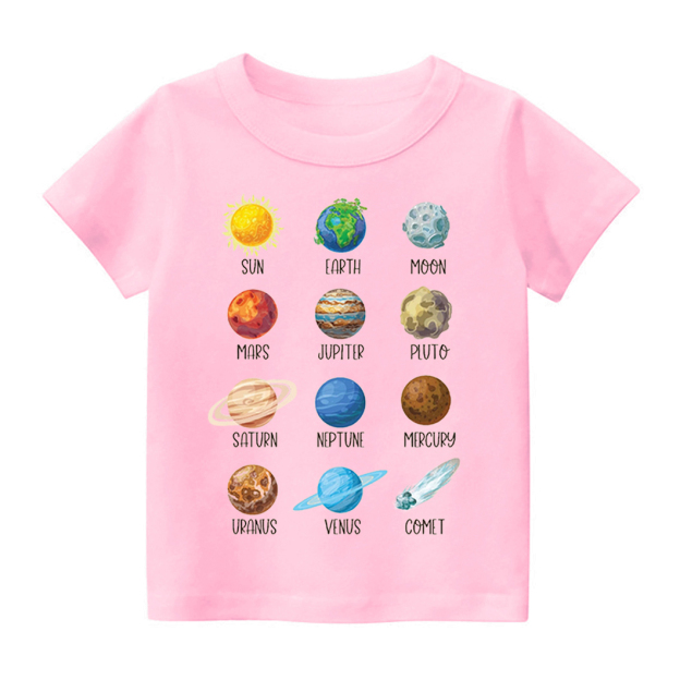  Planets Astronaut Earth Day Kids T-Shirt