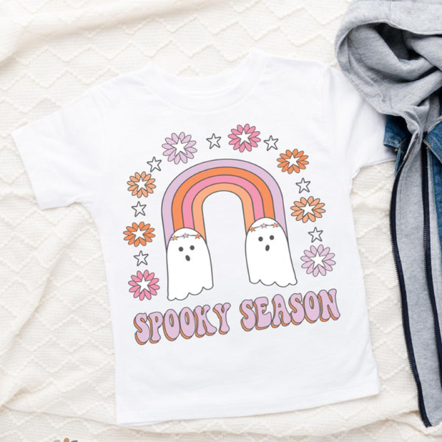 Spooky Season Kids Retro Halloween Tee