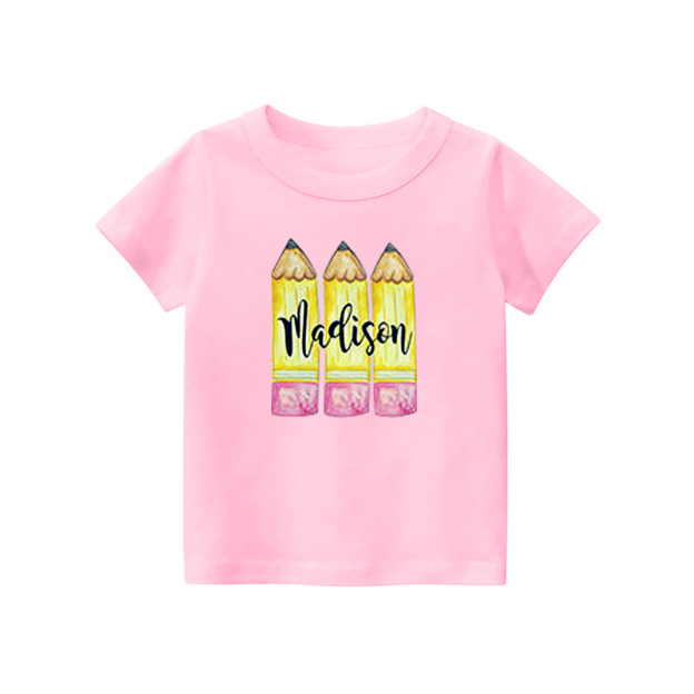 Personalized Yellow Pencil Preschool Shirt