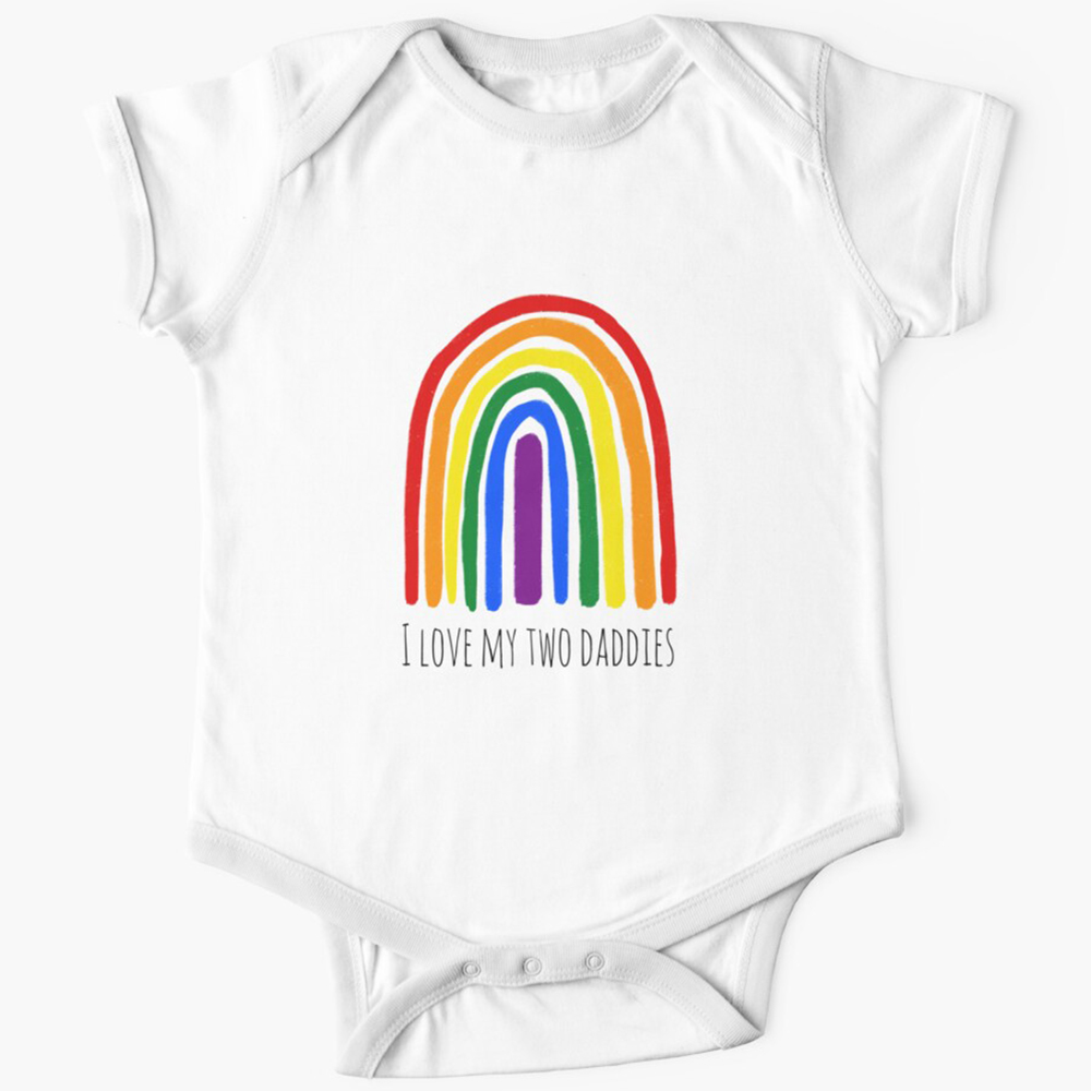 I Love My Two Daddies LGBTQ Baby Bodysuit-Beepumpkin™