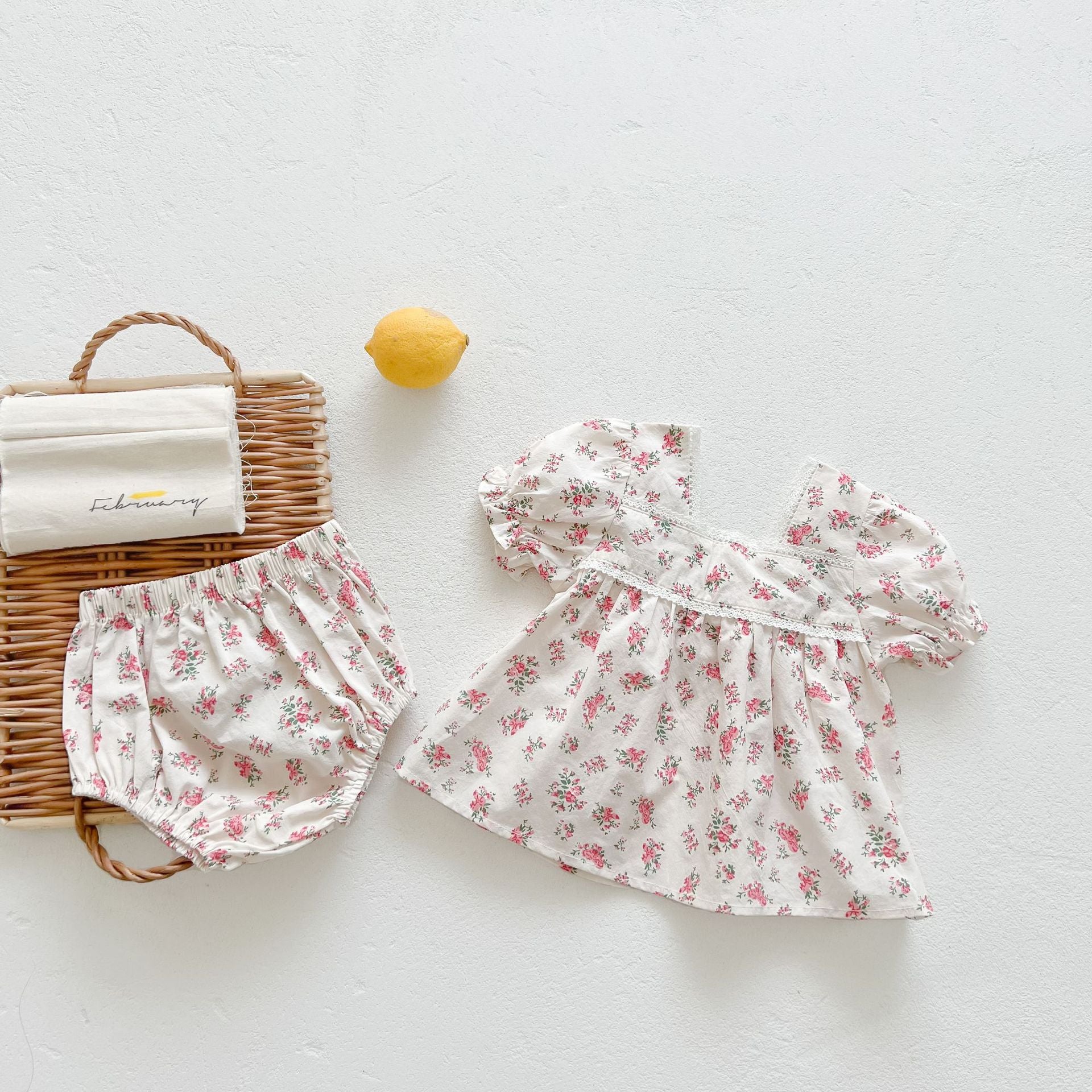 2 Colors Baby Girl Summer Floral Outfit