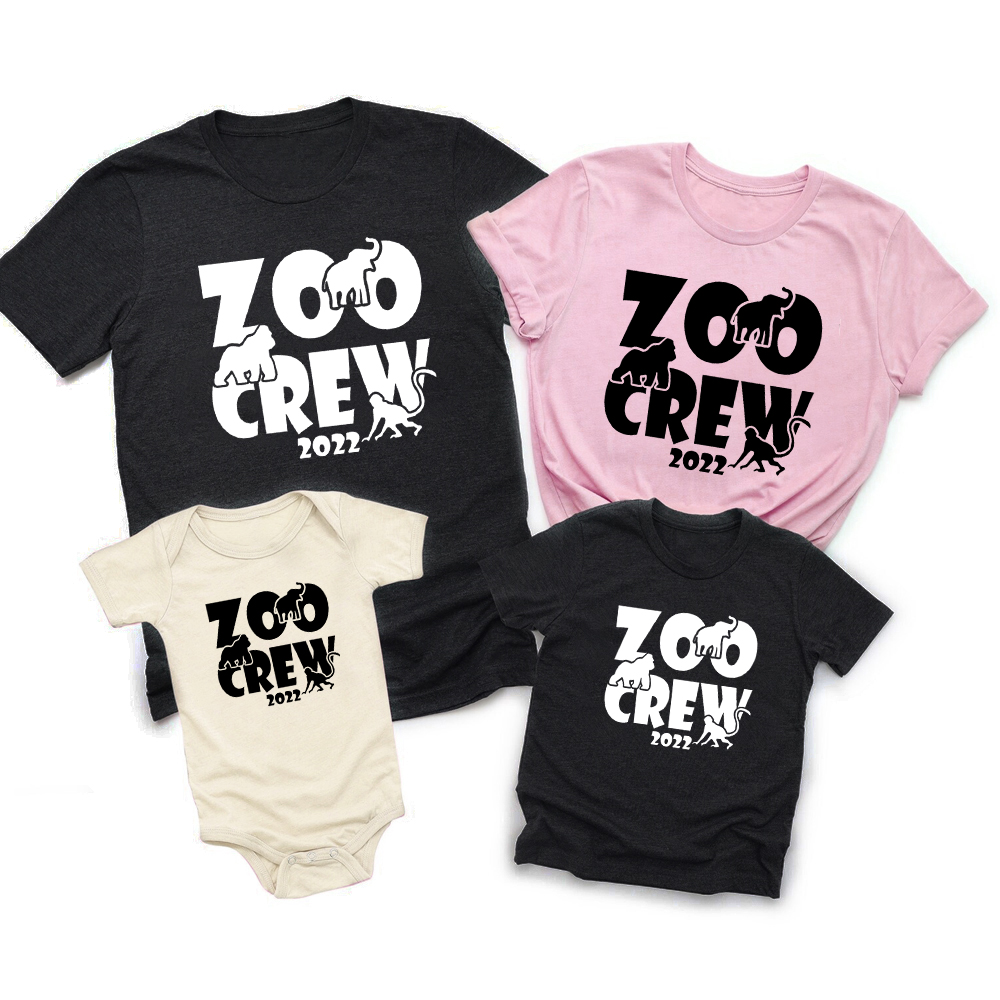 Personalized Zoo Crew Family Matching T-Shirts