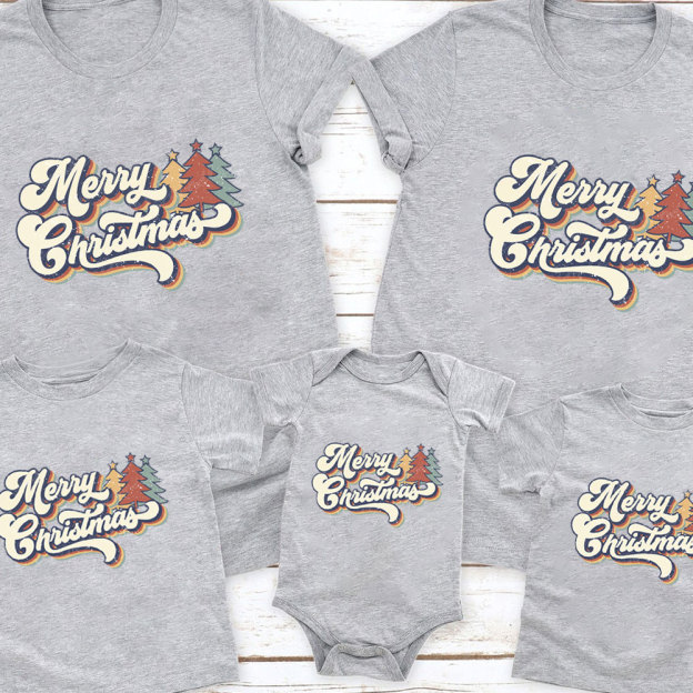 Vintage Merry Christmas Family Matching Shirt