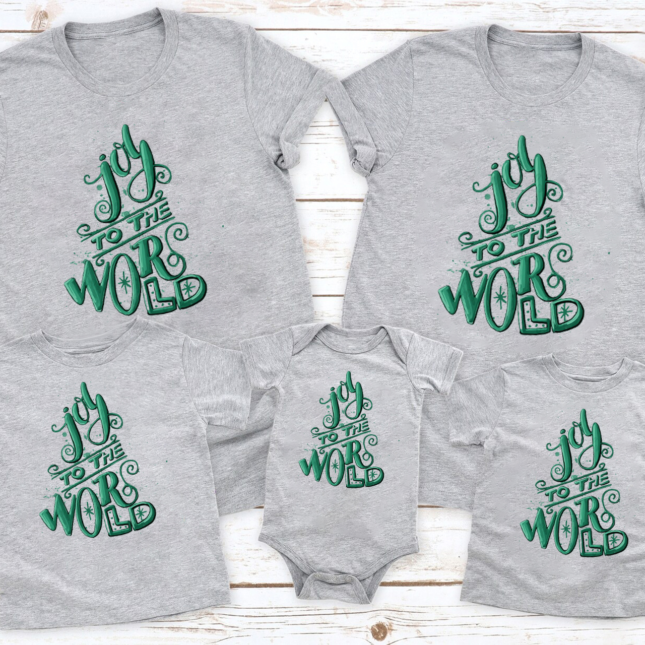 Joy World Christmas Tree Family Matching Shirt