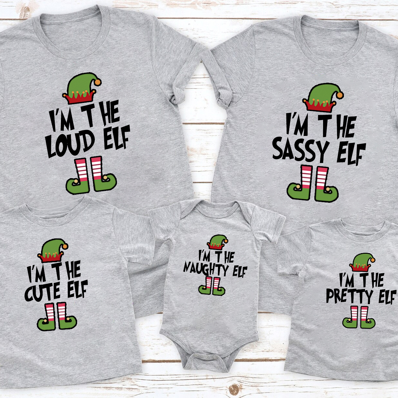 Elf Group Christmas Family Matching Shirt